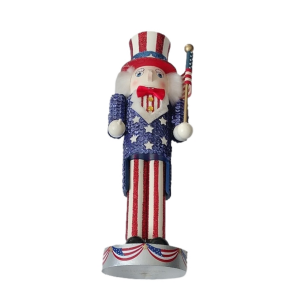 NUTCRACKER VILLAGE Uncle Sam SPECIAL EDITION 10th Anniversary 2002 - Picture 1 of 10